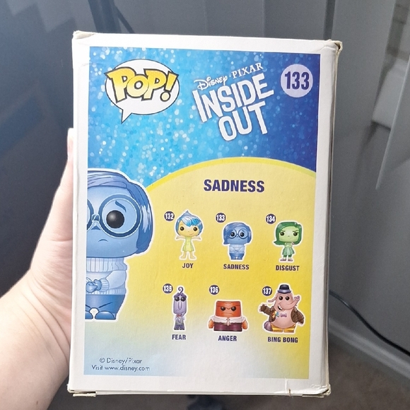Funko Pop Inside Out Sadness Figure - Blue and White - Picture 3 of 6